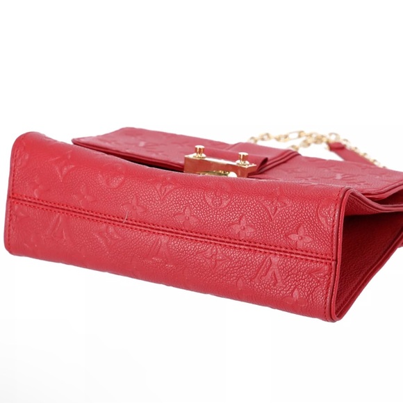 Louis Vuitton Saint Sulpice PM Monogram Empreinte Red Shoulder Bag Crossbody - Picture 13 of 15